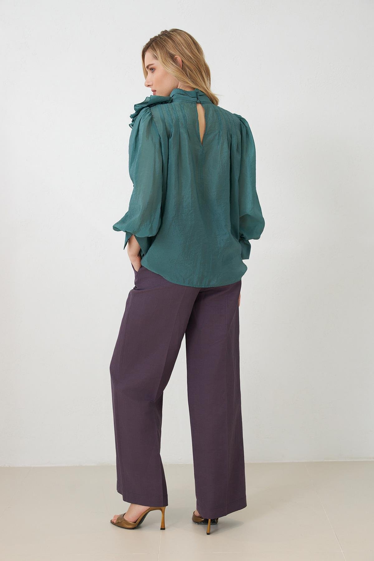 Yeşil 1YB3WSBL1264 BLUZ Kadın Blouse modelleri
