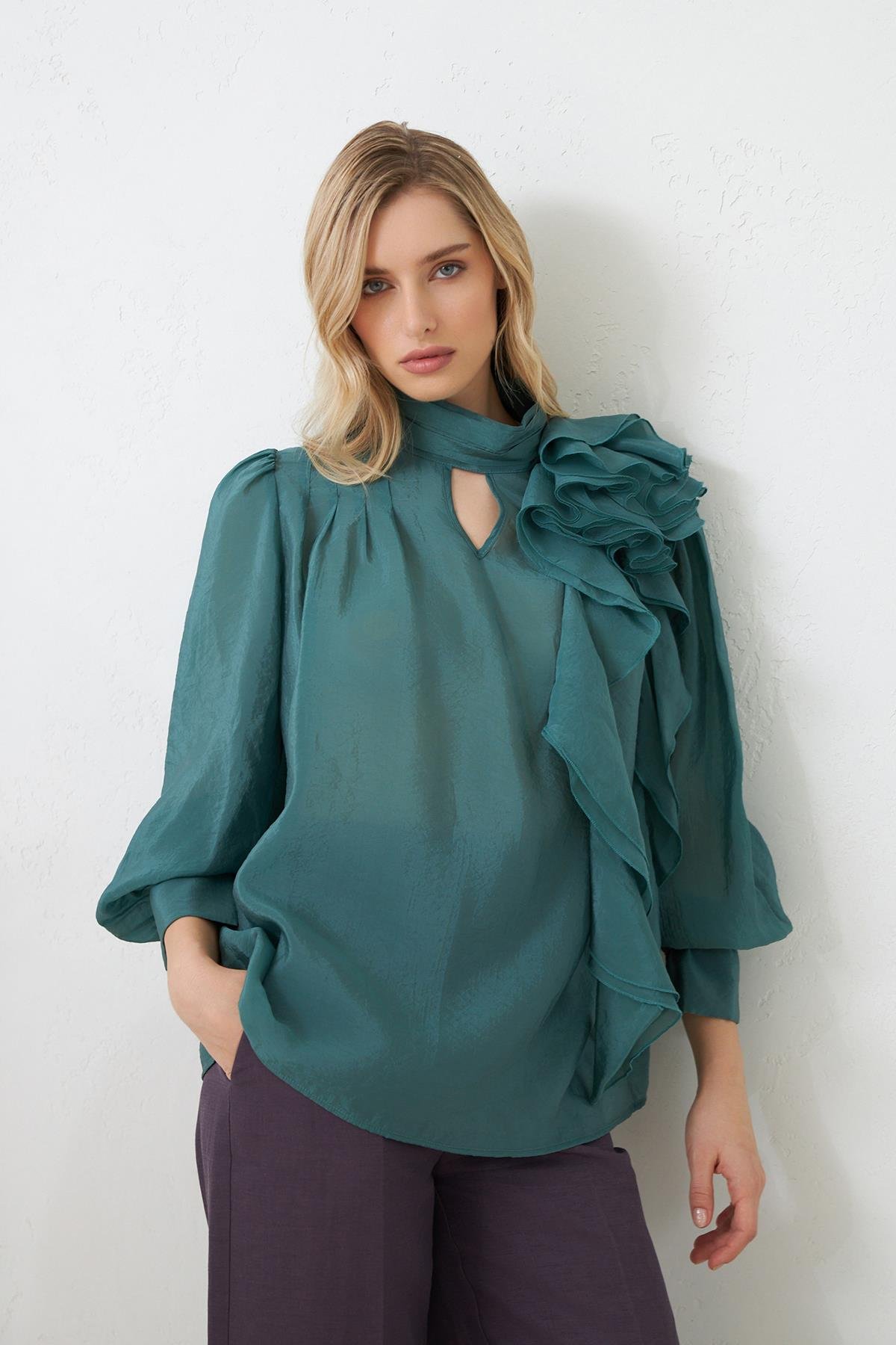Yeşil 1YB3WSBL1264 BLUZ Kadın Blouse modelleri