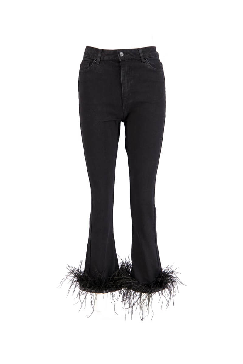 Siyah Tüy Detaylı JeanST060S31681003