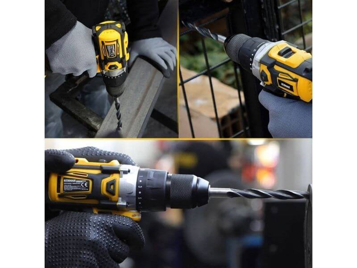 Akülü Matkap 18V, 2X2Ah Akü (Kömürsüz) Rtrmax X-Lıon