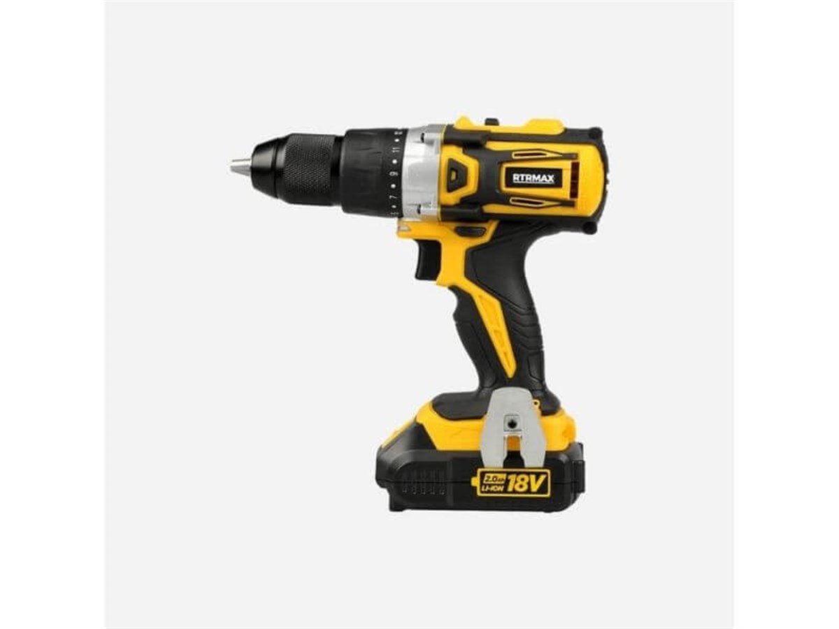 Akülü Matkap 18V, 2X2Ah Akü (Kömürsüz) Rtrmax X-Lıon