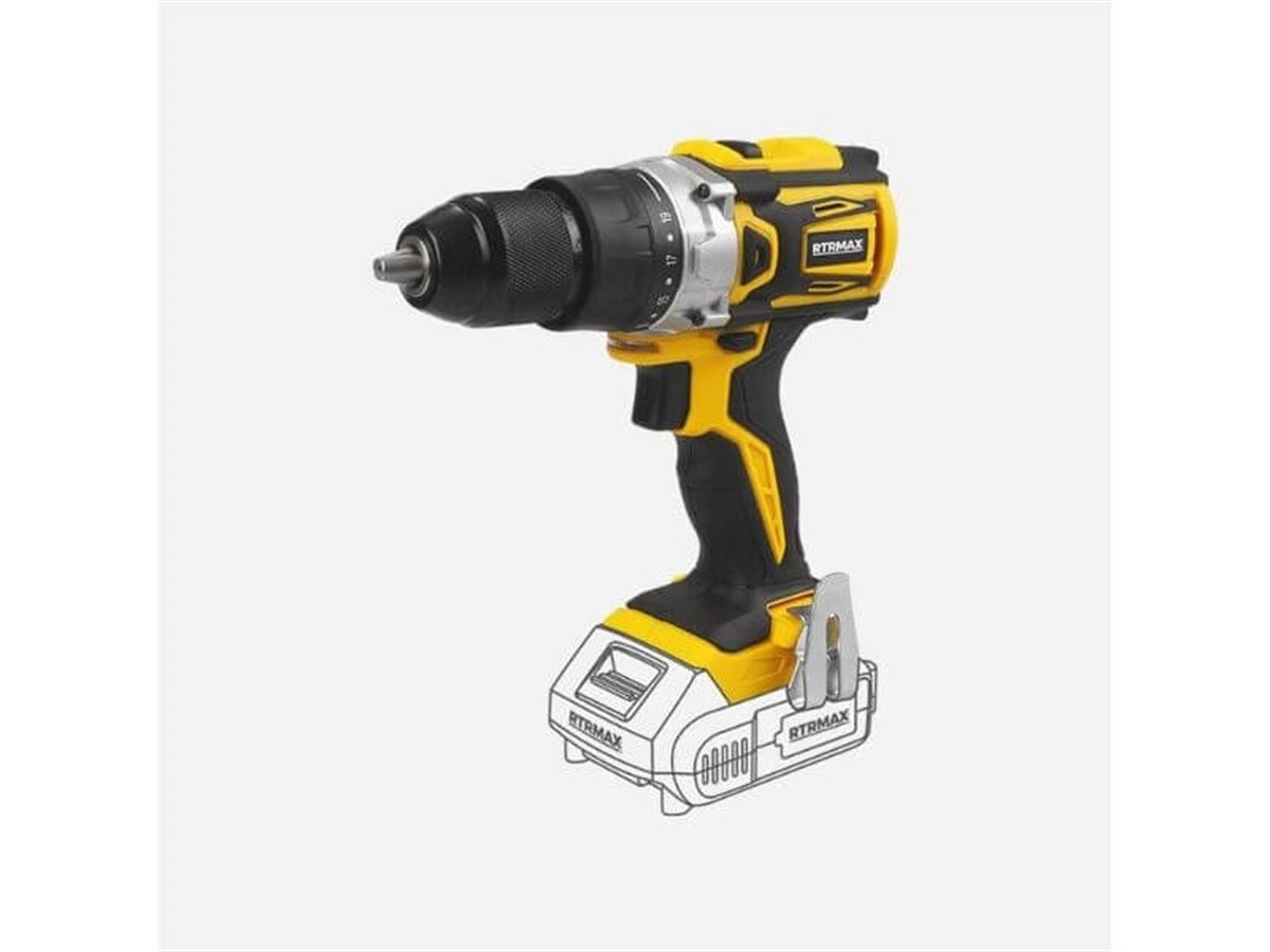 Akülü Matkap 18V, 2X2Ah Akü (Kömürsüz) Rtrmax X-Lıon