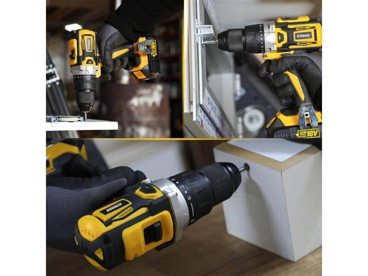 Akülü Matkap 18V, 2X2Ah Akü (Kömürsüz) Rtrmax X-Lıon
