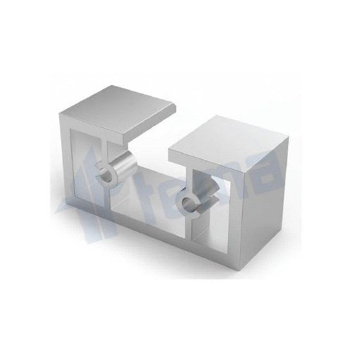 Kare Duvar Flanşı İçten Vidalı 25*60 Yandan Cam Kanallı (4) Ad