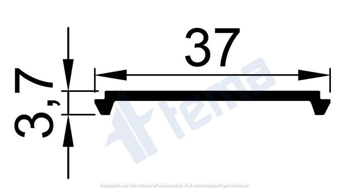 T.2456 ISICAMLI TEMA GİYOTİN DİKME KAPAĞI PROFİLİ