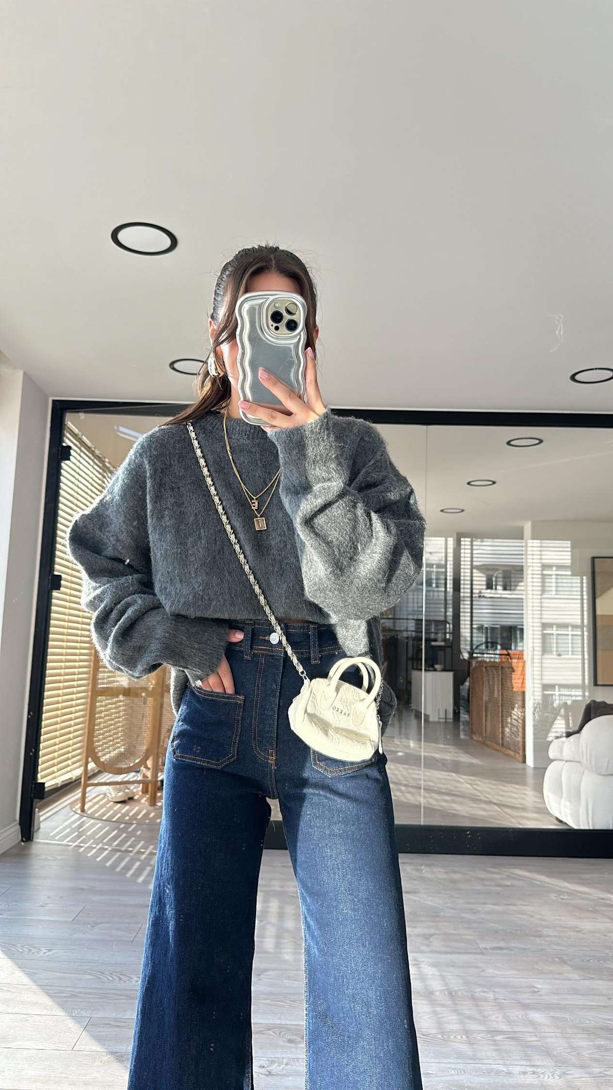 Antrasit Oversize Marka Model Kazak 