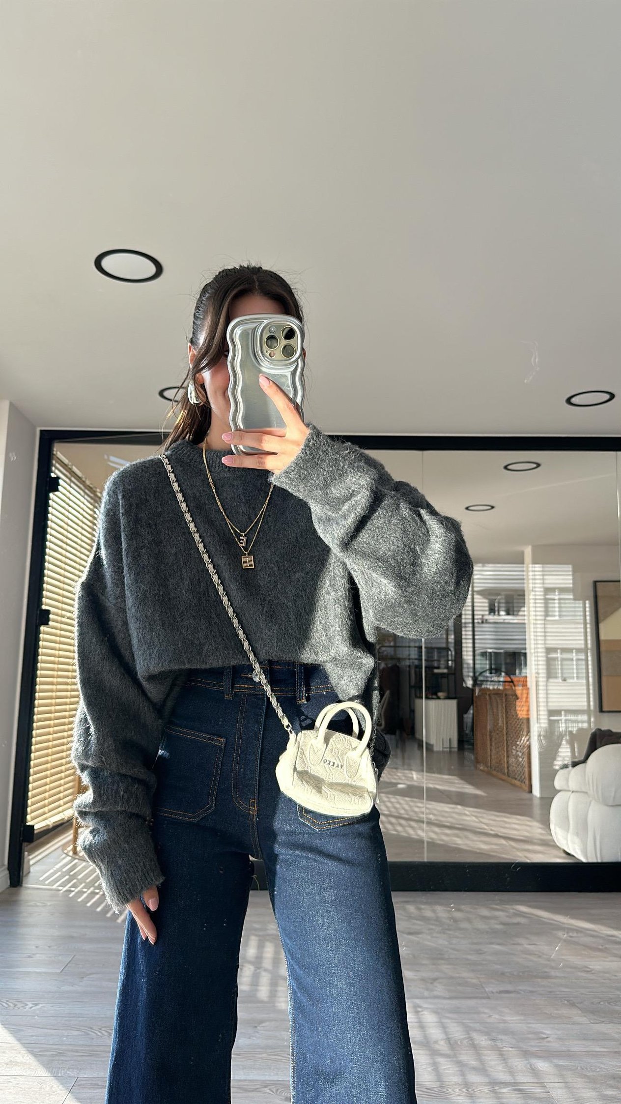 Antrasit Oversize Marka Model Kazak 
