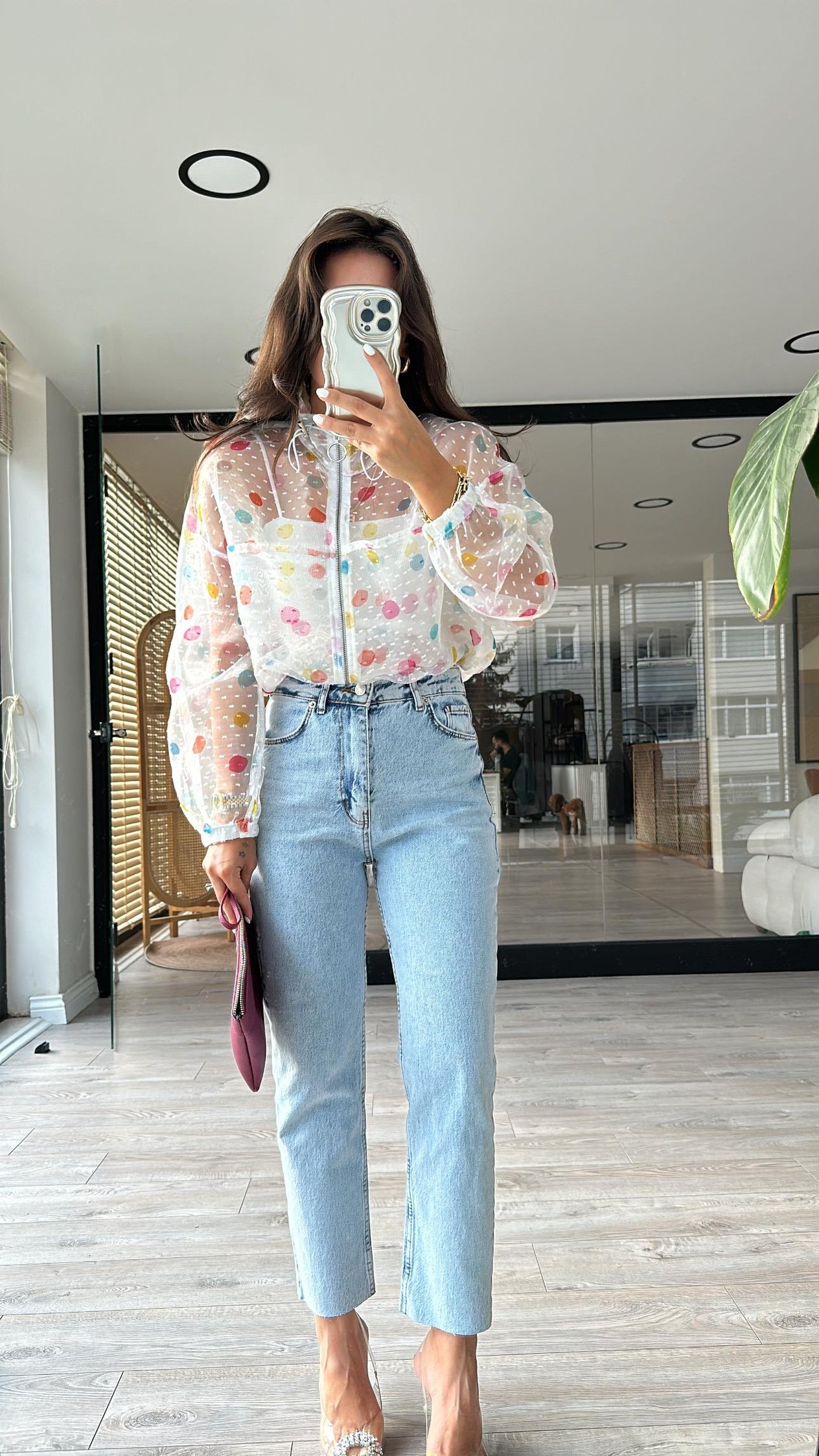 Buz Mavi Marka Model Kesik Paça Mom Jean