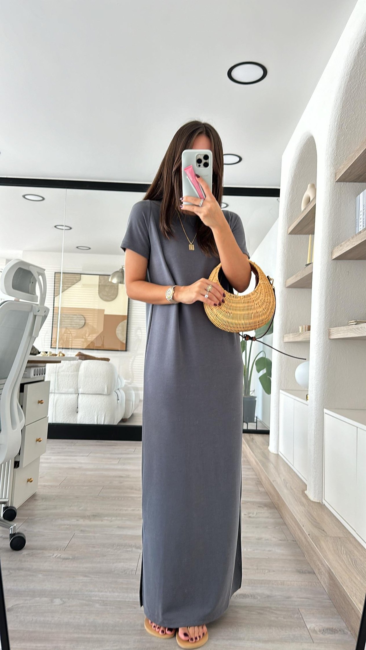 Füme Yan Yırtmaçlı Marka Model Elbise