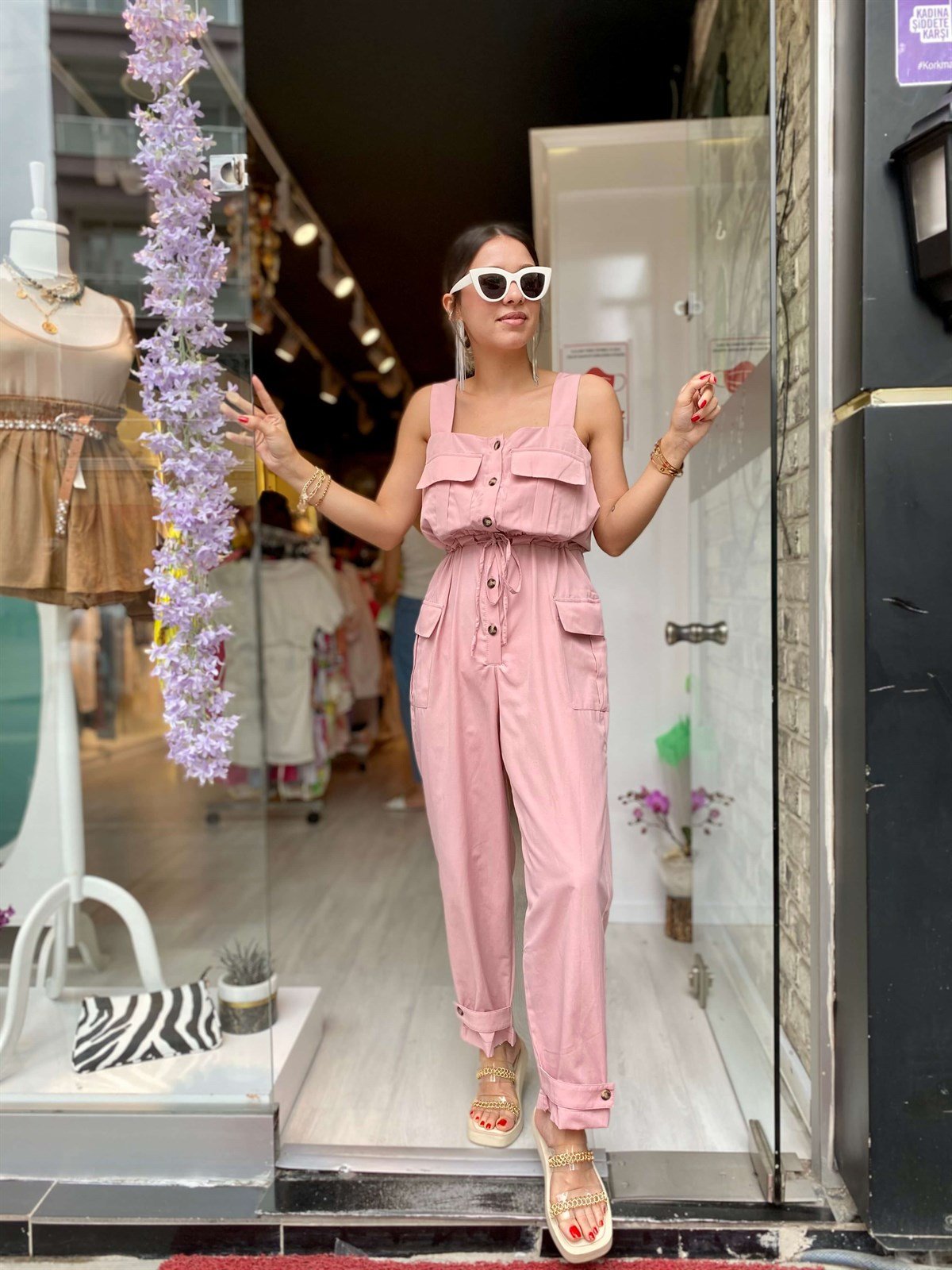 Pembe Askılı Tulum