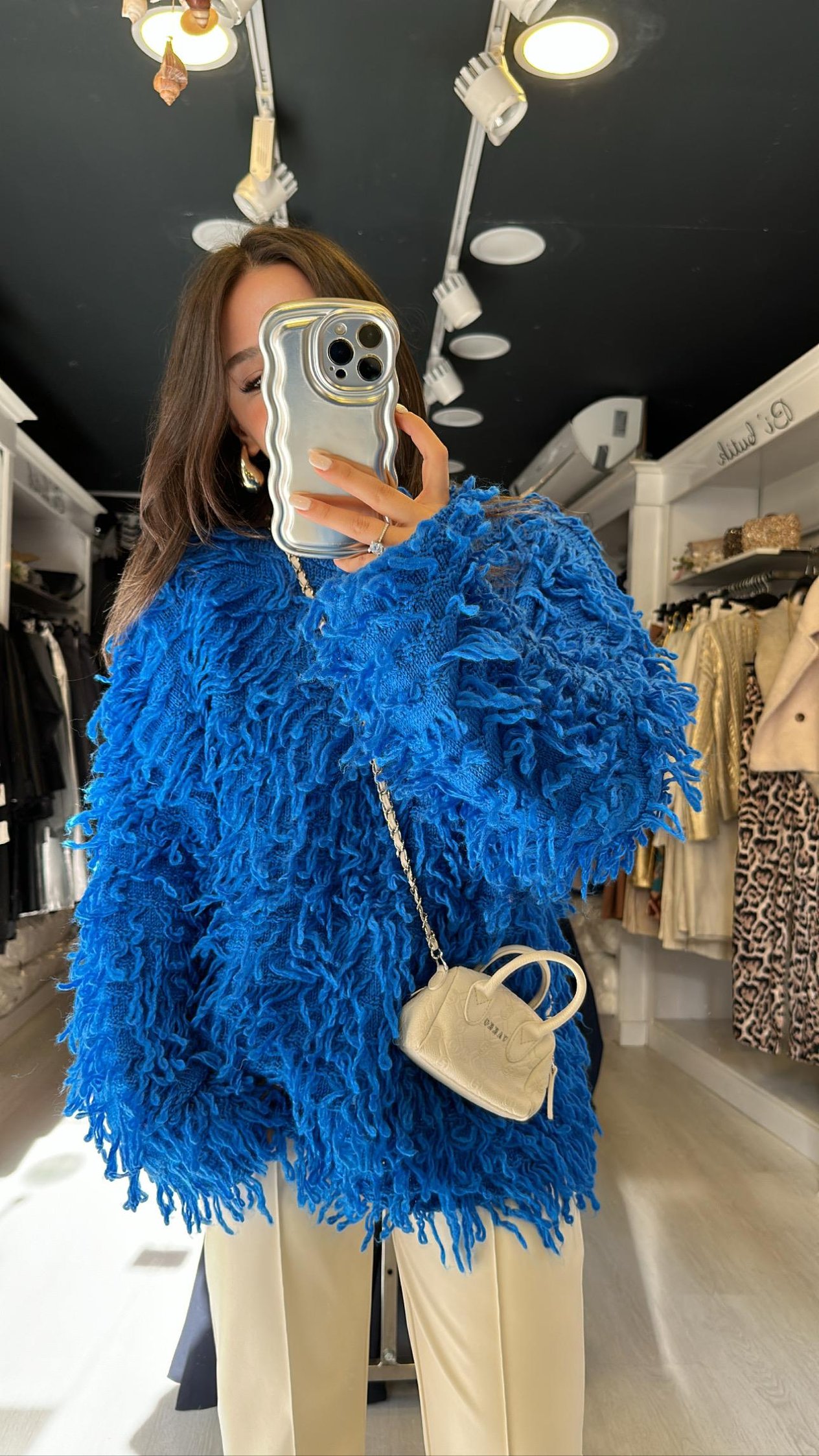 Saks Mavi Püsküllü Marka Model Kazak