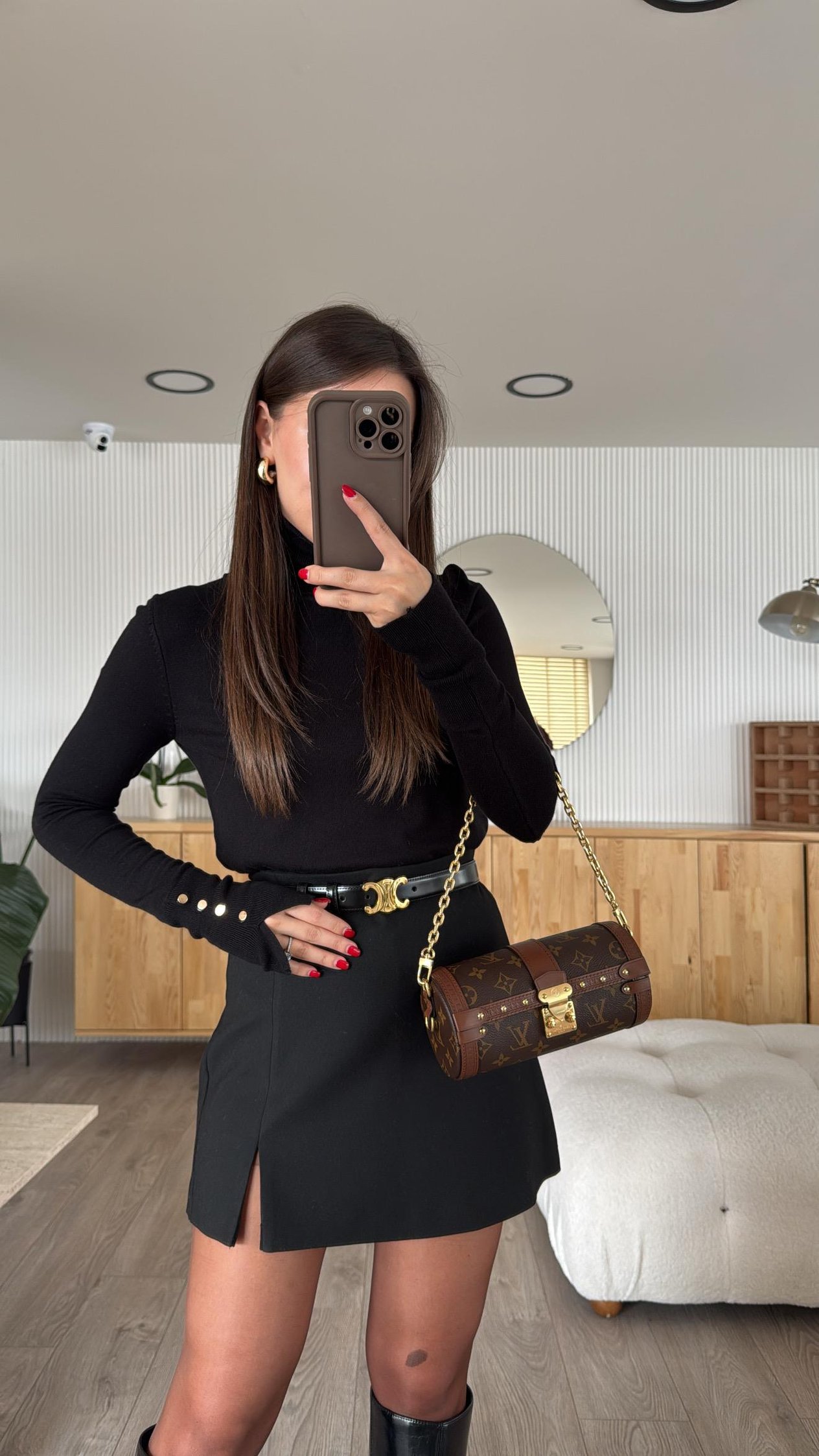 Siyah Balıkçı Yaka Marka Model Basic Kazak 