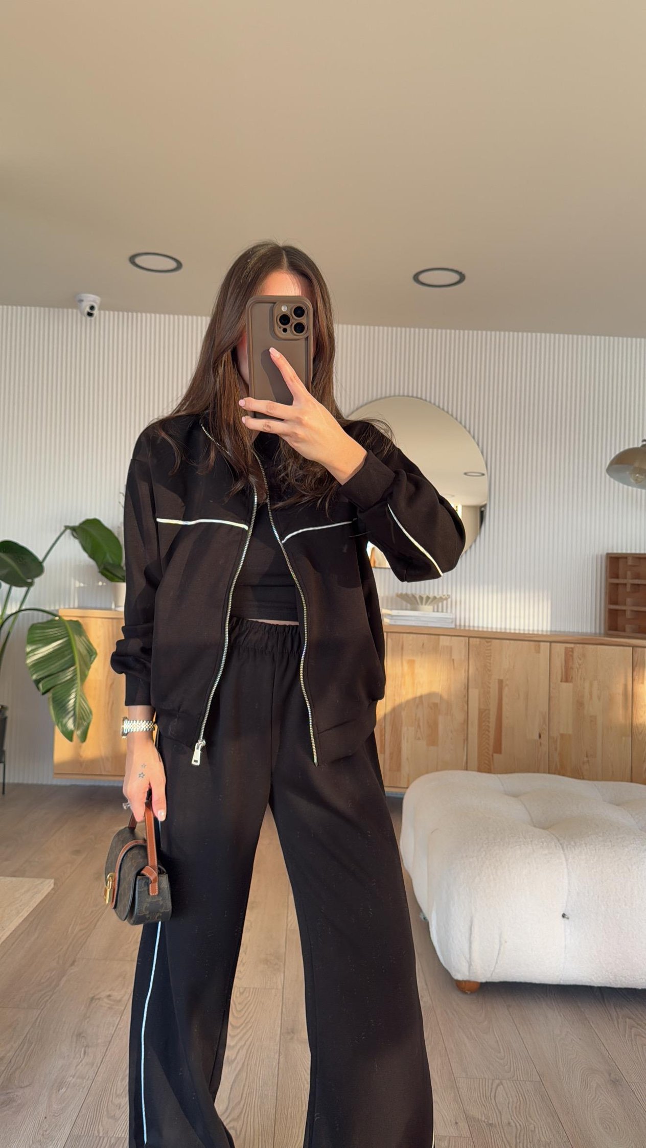 Siyah Fermuarlı Marka Model Modal Takım 