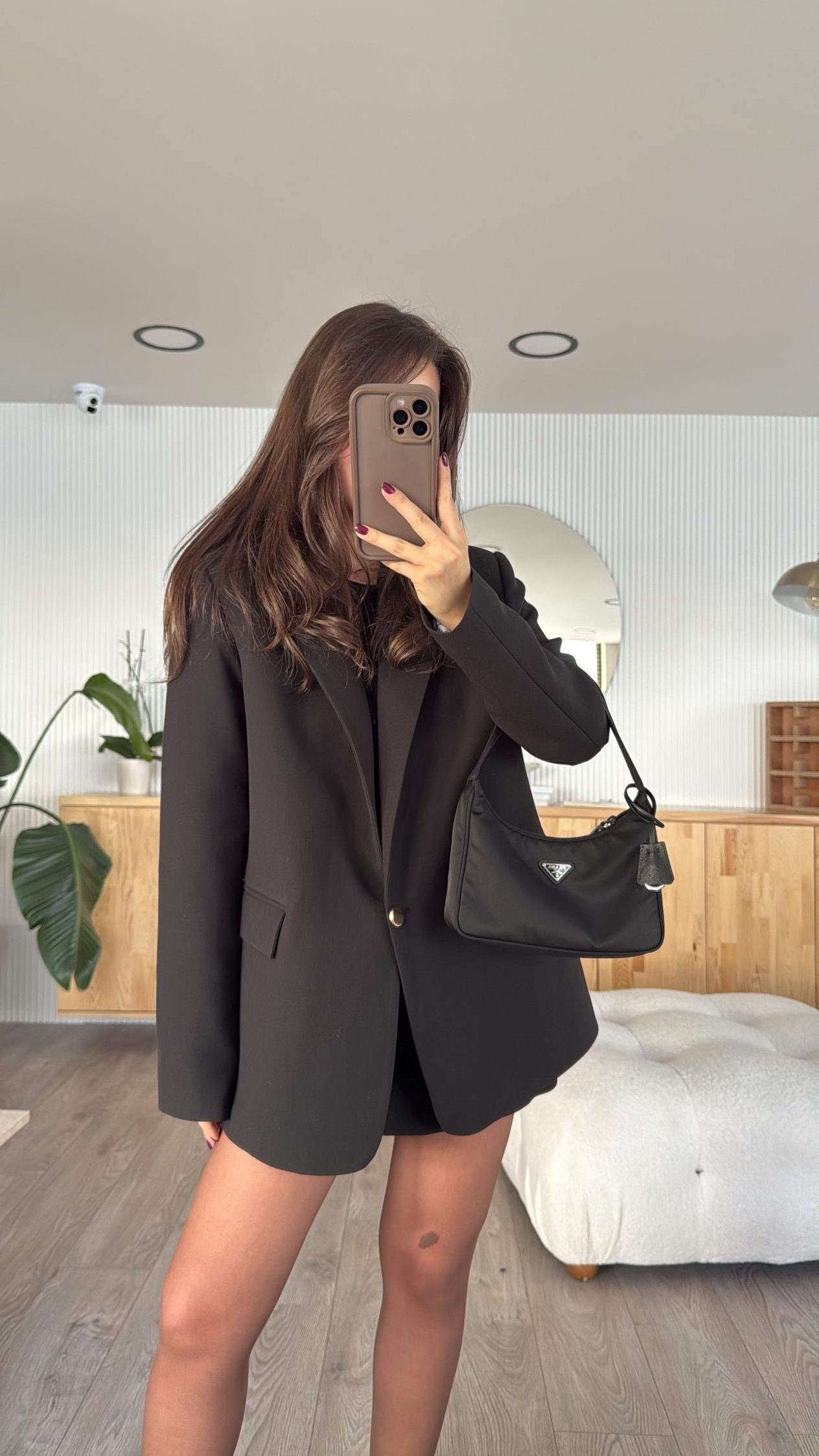 Siyah Gold Düğmeli Blazer Ceket 