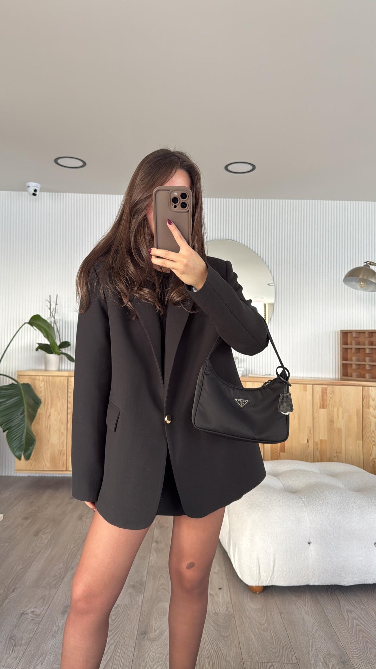 Siyah Gold Düğmeli Blazer Ceket 