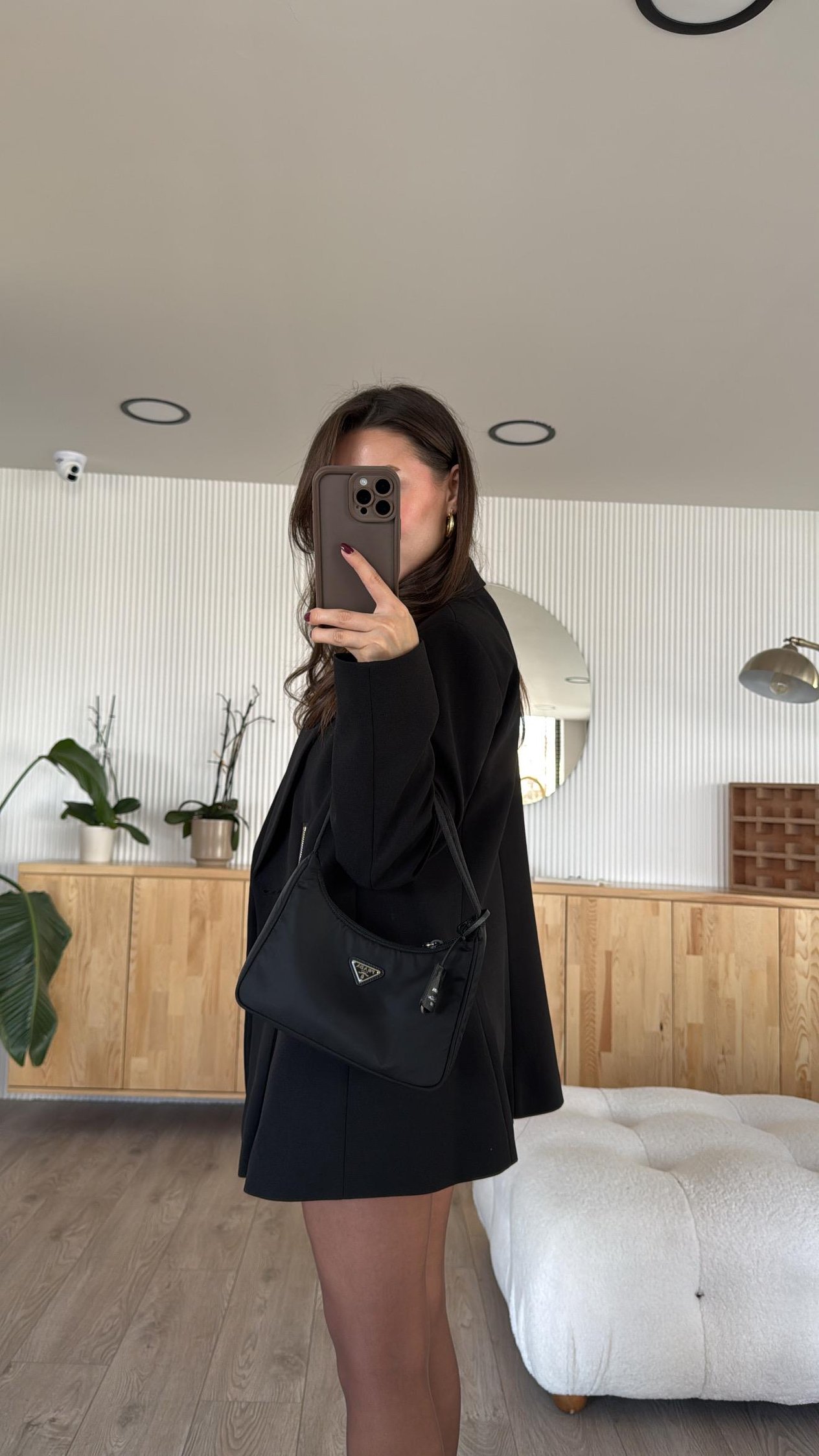 Siyah Renk Ön Fermuarlı Pile Detaylı Blazer Ceket