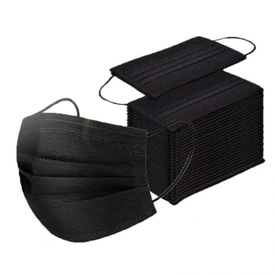 3 Katlı BFLEX 50'li Siyah Cerrahi Maske