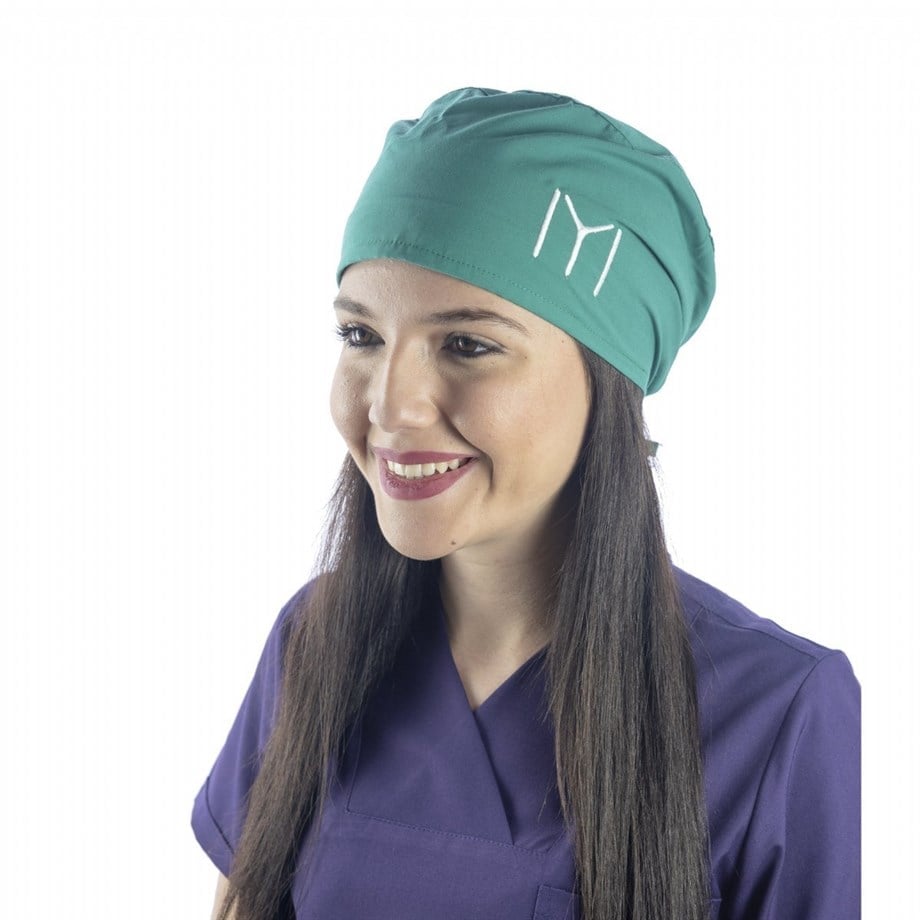 Ameliyathane Yeşili Kayı Bayrağı Nakışlı Cerrahi Bone - Doktor Bone