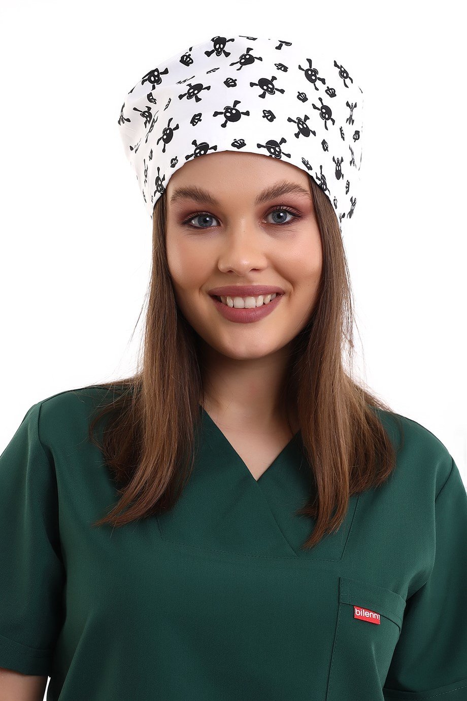 Beyaz Ölüm Tehlikesi Desenli Cerrahi Bone - Doktor Bone