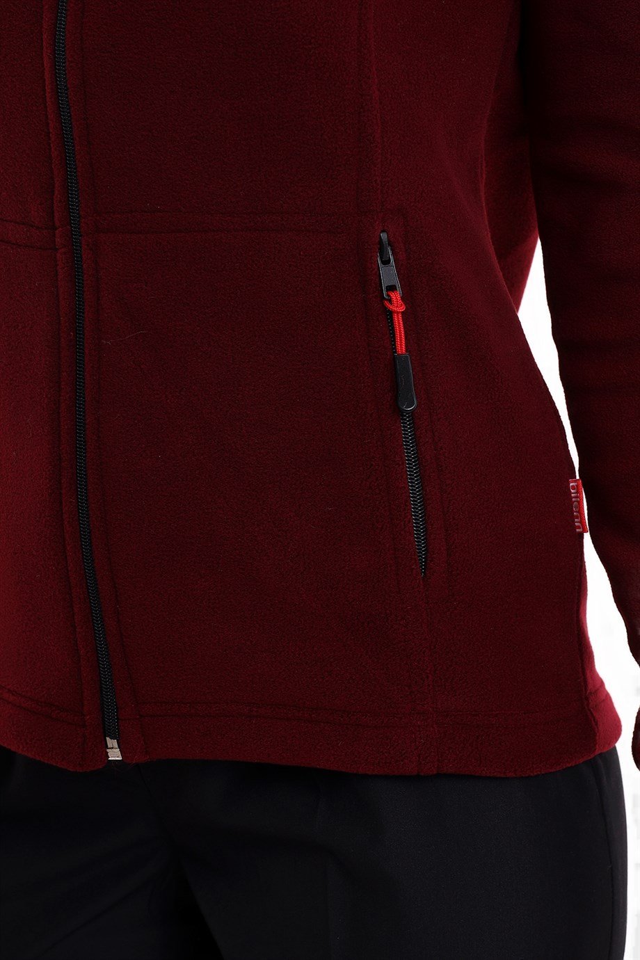 Bordo Kadın Polar Mont