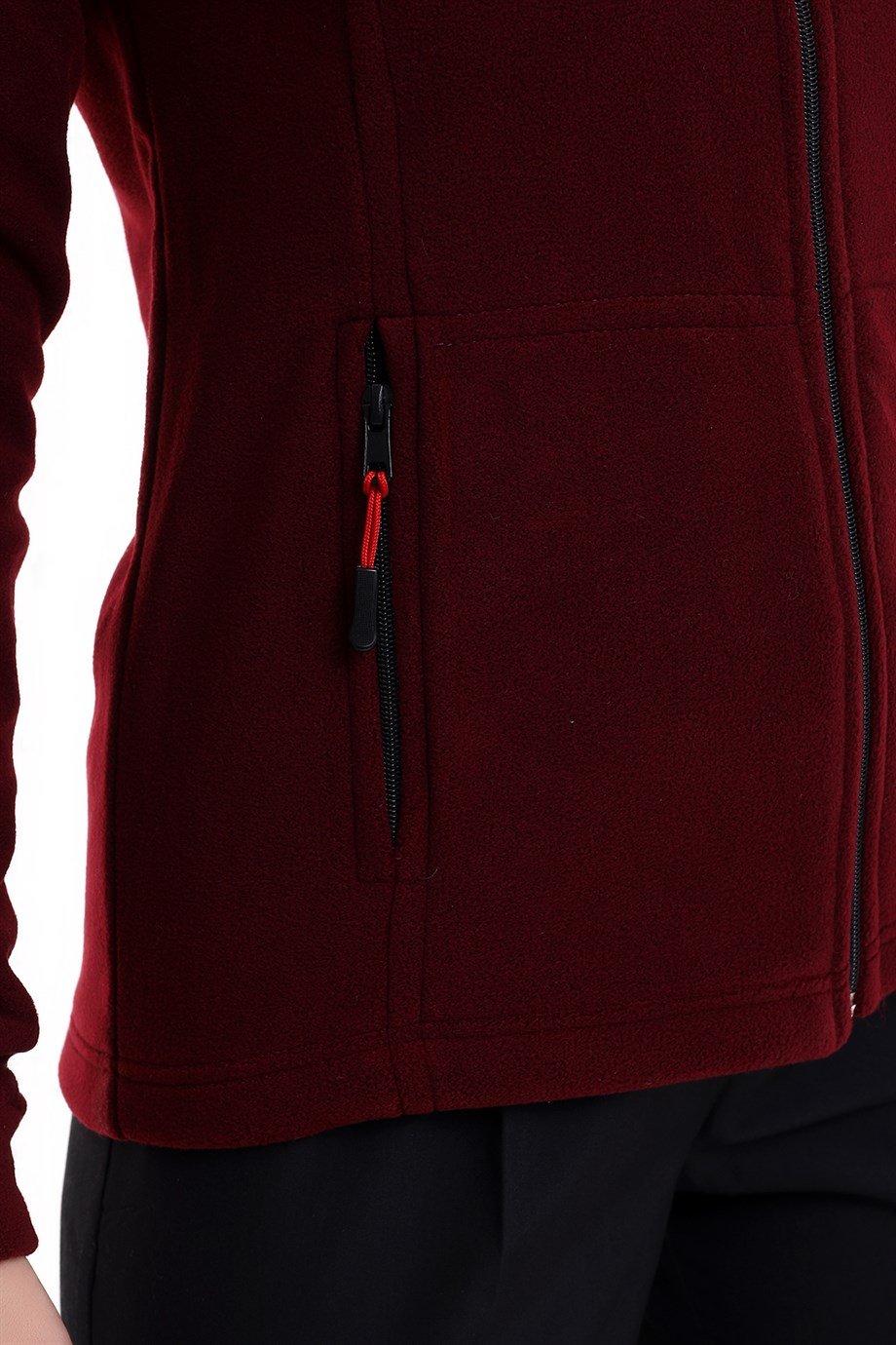 Bordo Kadın Polar Mont