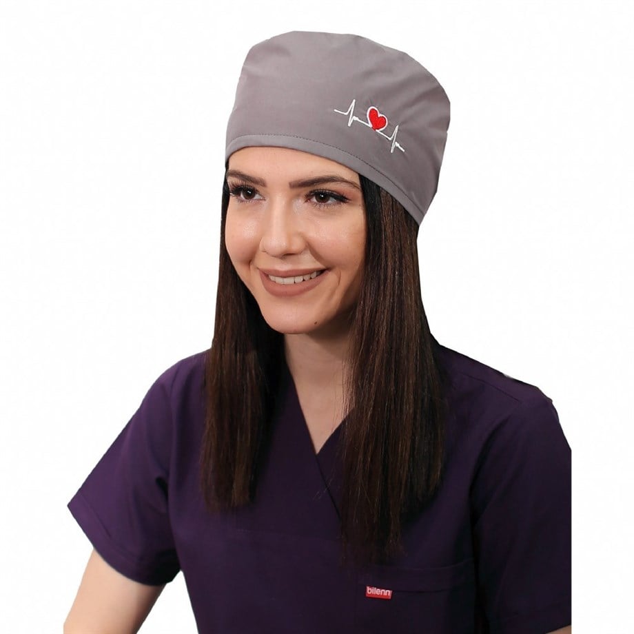 Gri Kalp Ritim İşlemeli Cerrahi Bone - Doktor Bone