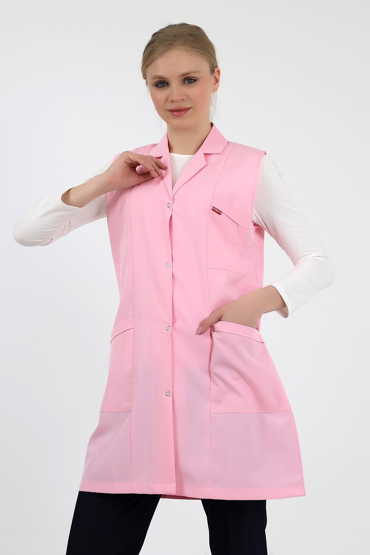 Kadın Kolsuz Önlük - Pembe