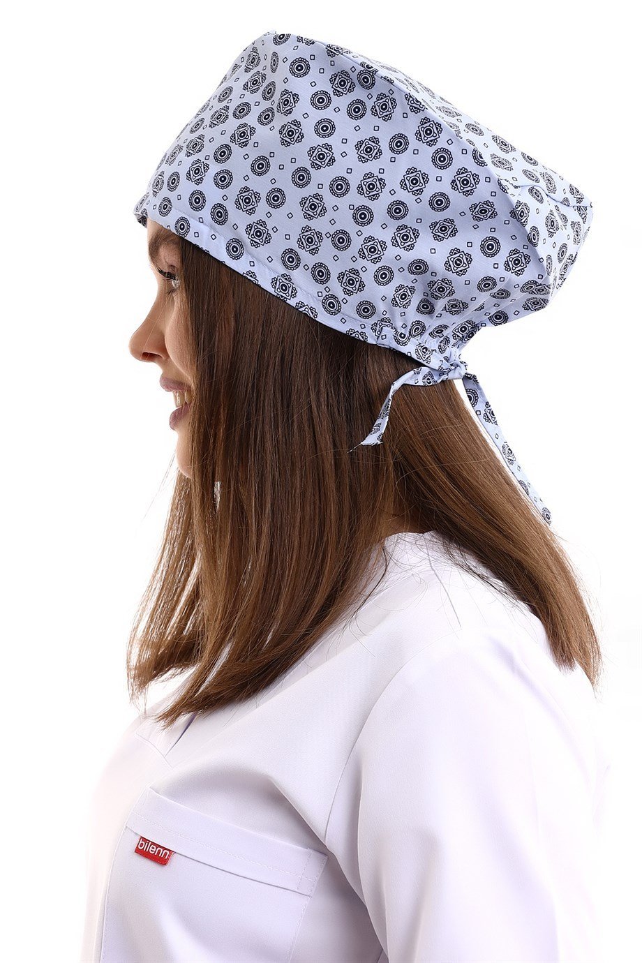 Mavi Kilim Desenli Cerrahi Bone - Doktor Bone