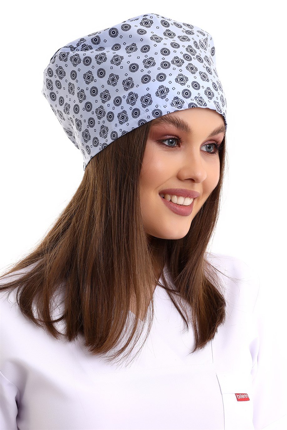 Mavi Kilim Desenli Cerrahi Bone - Doktor Bone