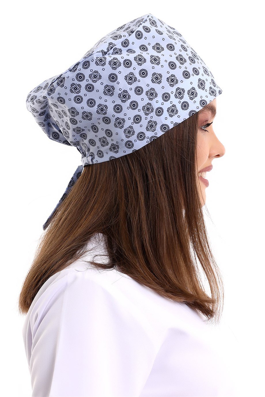 Mavi Kilim Desenli Cerrahi Bone - Doktor Bone