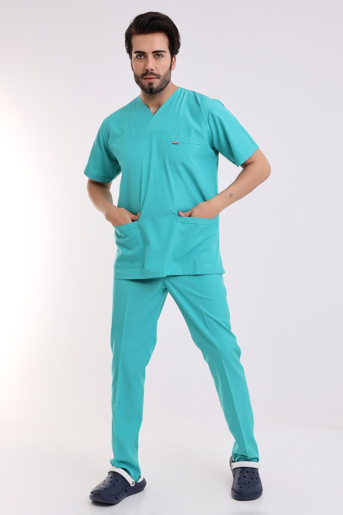 Zarf Yaka Erkek Takım - 27 Su Yeşili