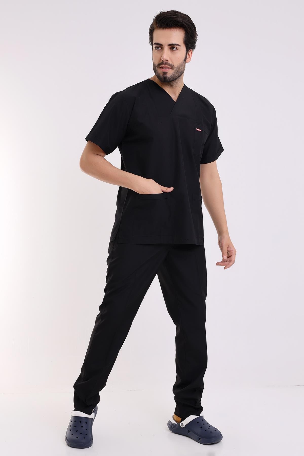 Zarf Yaka Erkek Takım - 48 Siyah