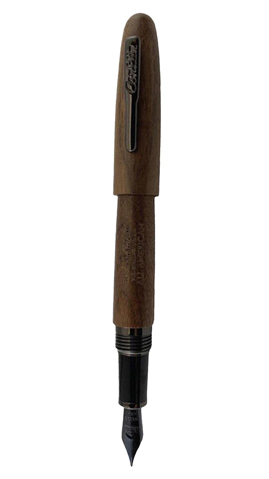 All American Golden Walnut Gunmetal Limited Edition Fountain Pen Omniflex 