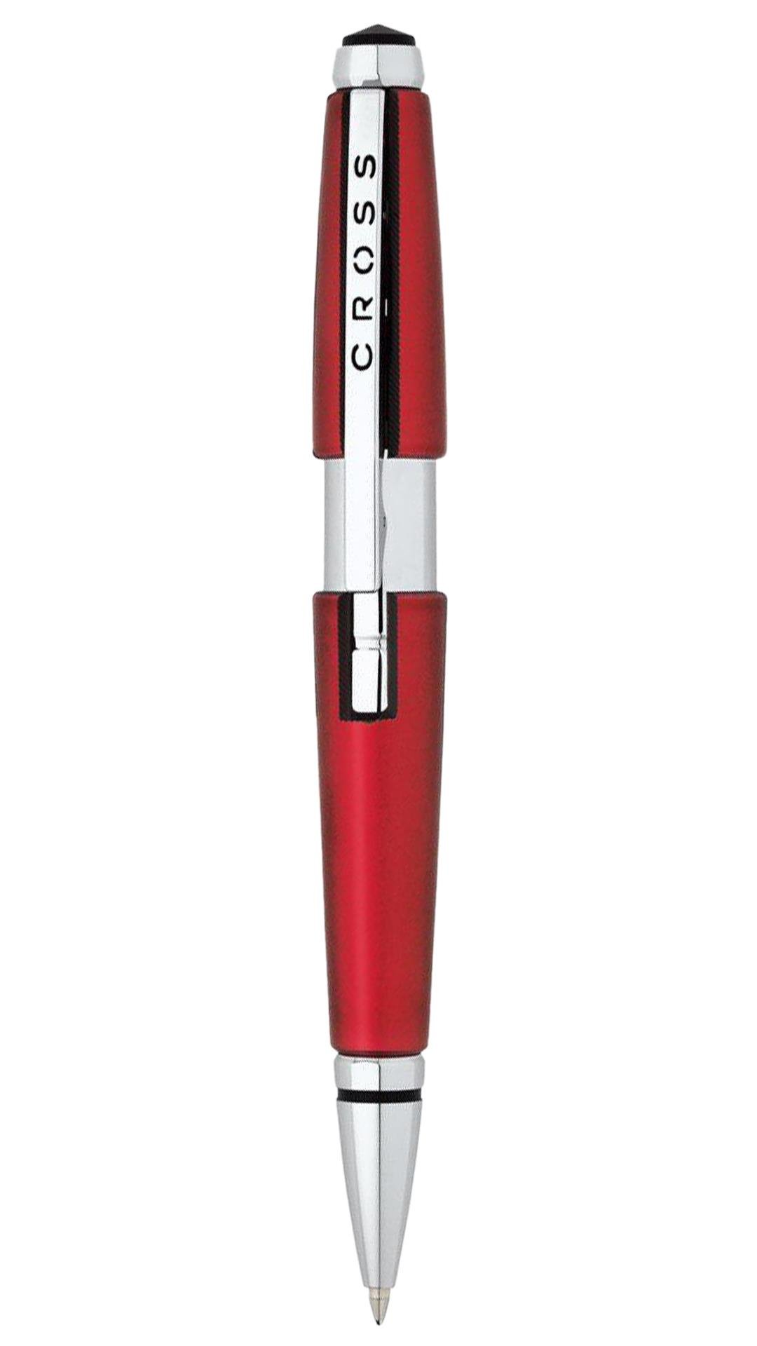Cross Edge Roller Kalem Kırmızı Krom