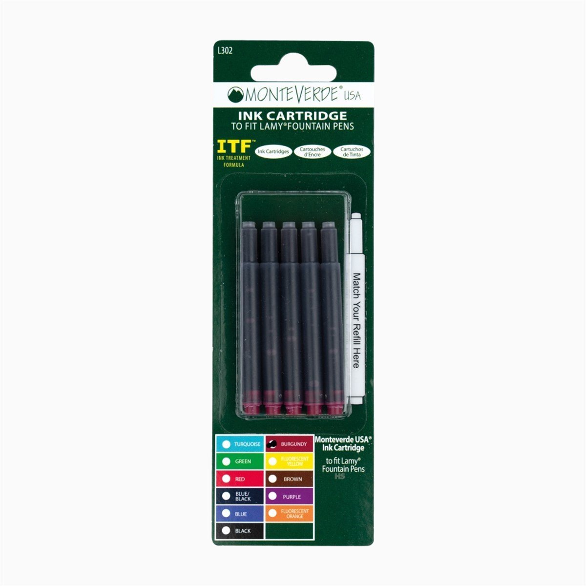 Monteverde Kartuş Serisi Lamy Kartuş Burgundy 5'li
