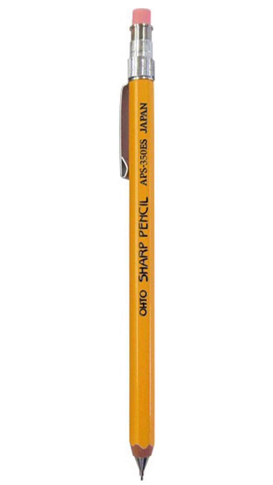 Ohto Wooden Serisi APS-350ES Klipsli 0.5 Sarı Mini Versatil Kalem