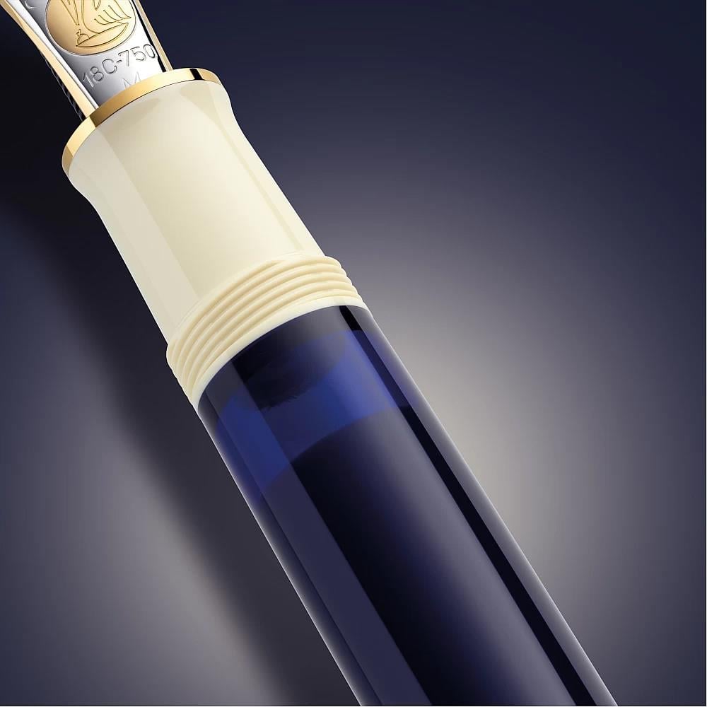 Pelikan Souverän M800 Krem Mavi Dolma Kalem
