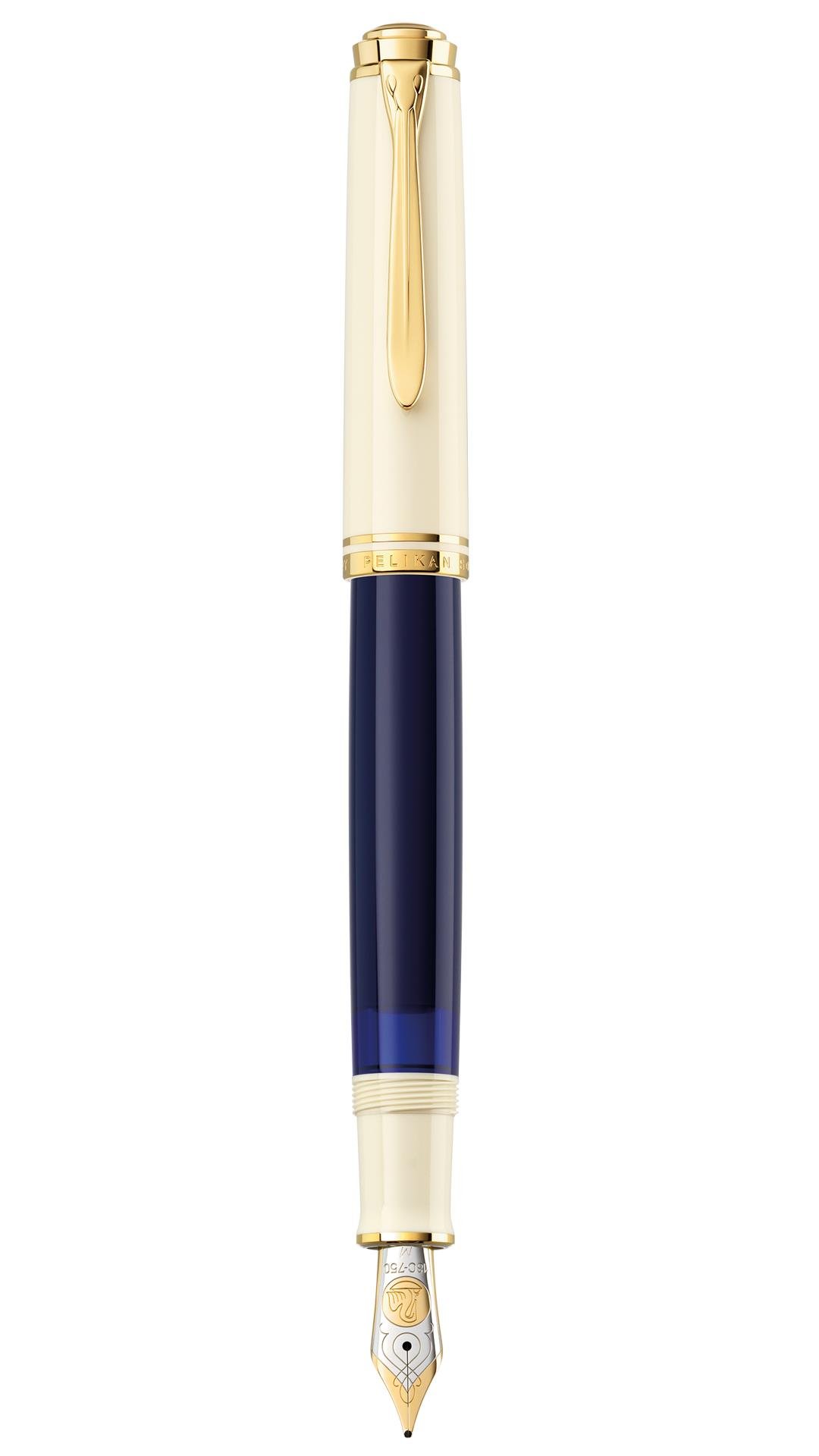 Pelikan Souverän M800 Krem Mavi Dolma Kalem