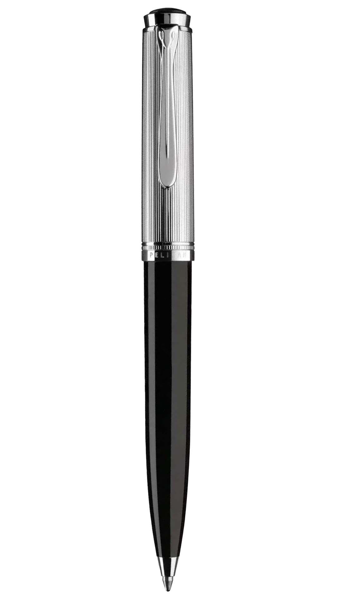 Pelikan Souveran Serisi K420 Siyah Gümüş Tükenmez Kalem