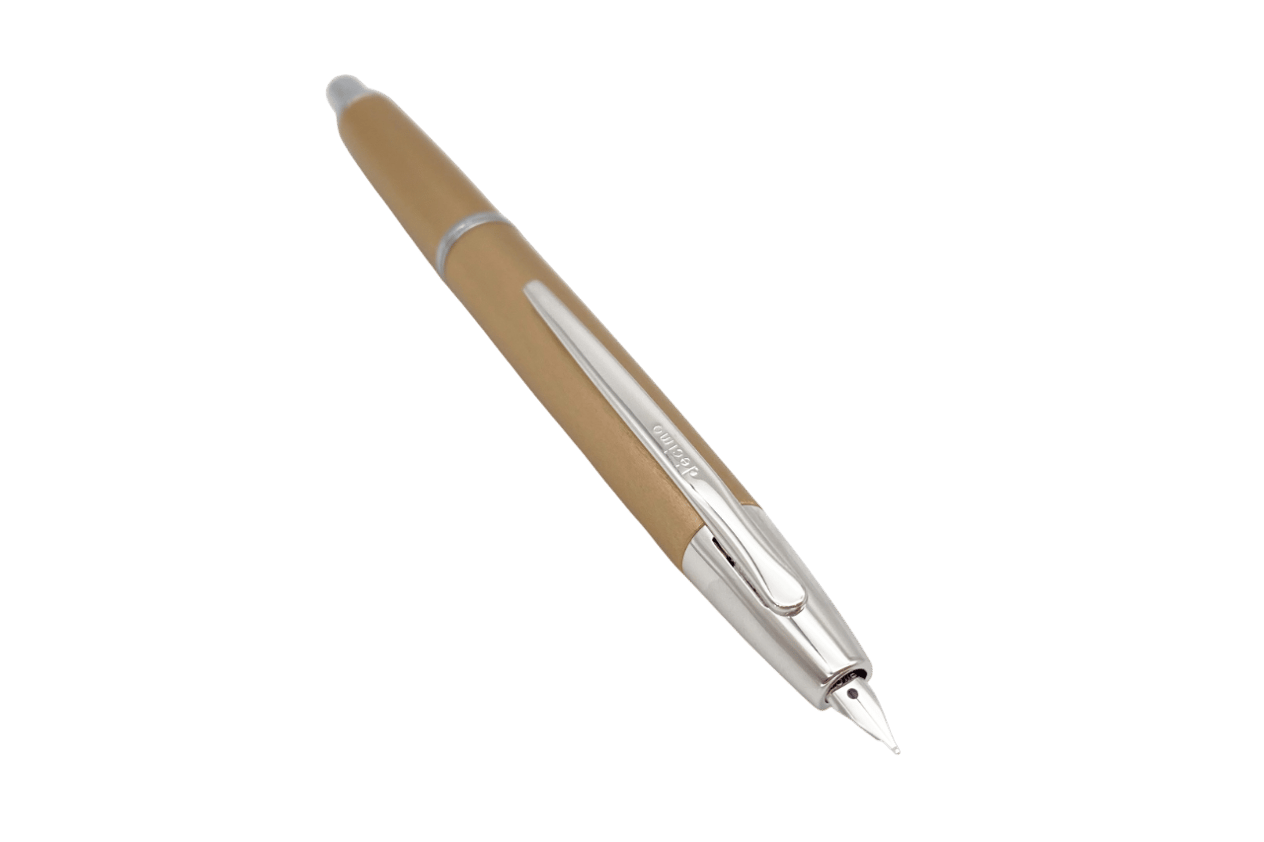 Pilot Capless Vanishing Point Decimo 20 Champagne Gold Fountain Pen - M