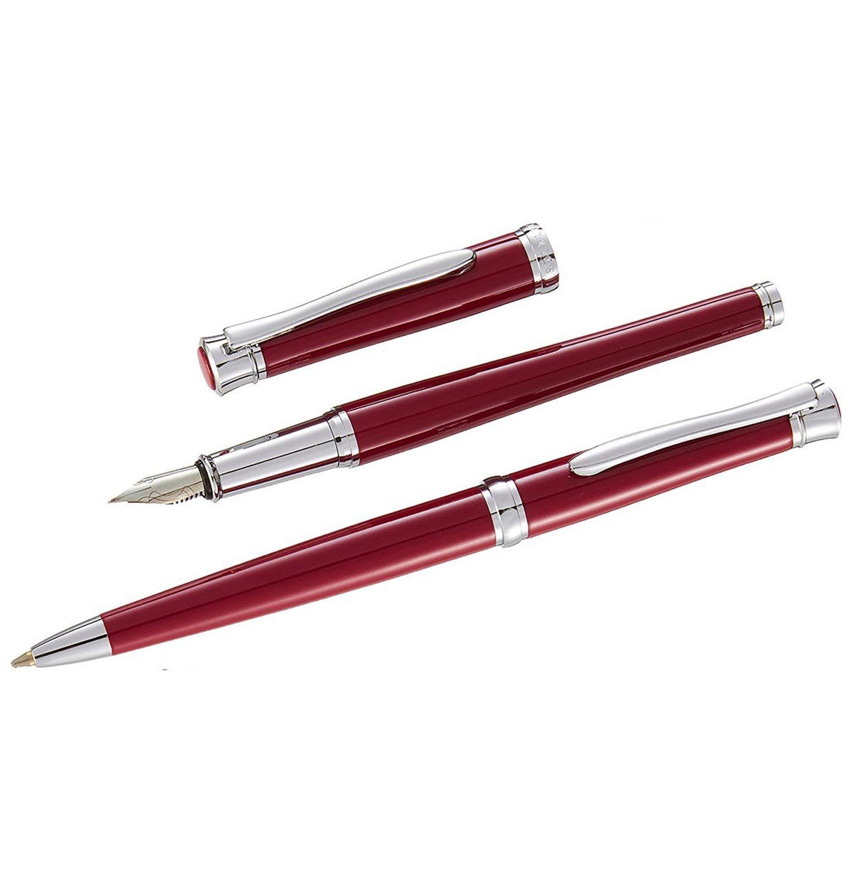 Steelpen Lemans Serisi 812 Bordo Dolma Kalem +Tükenmez Kalem