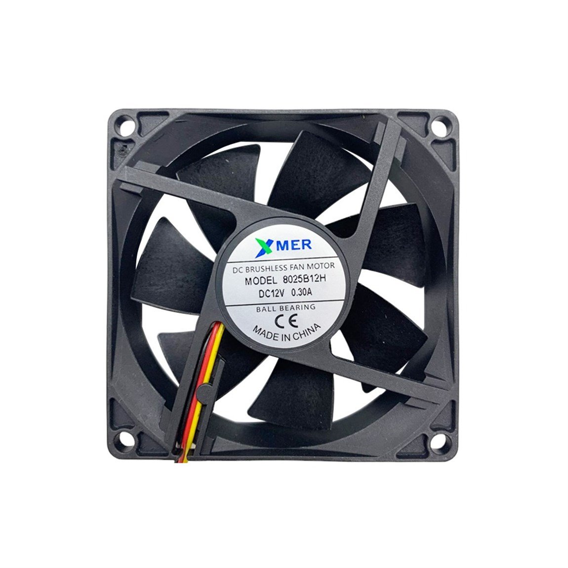 80X80X25mm RULMANLI 12V 0.30A 3P XMER FAN
