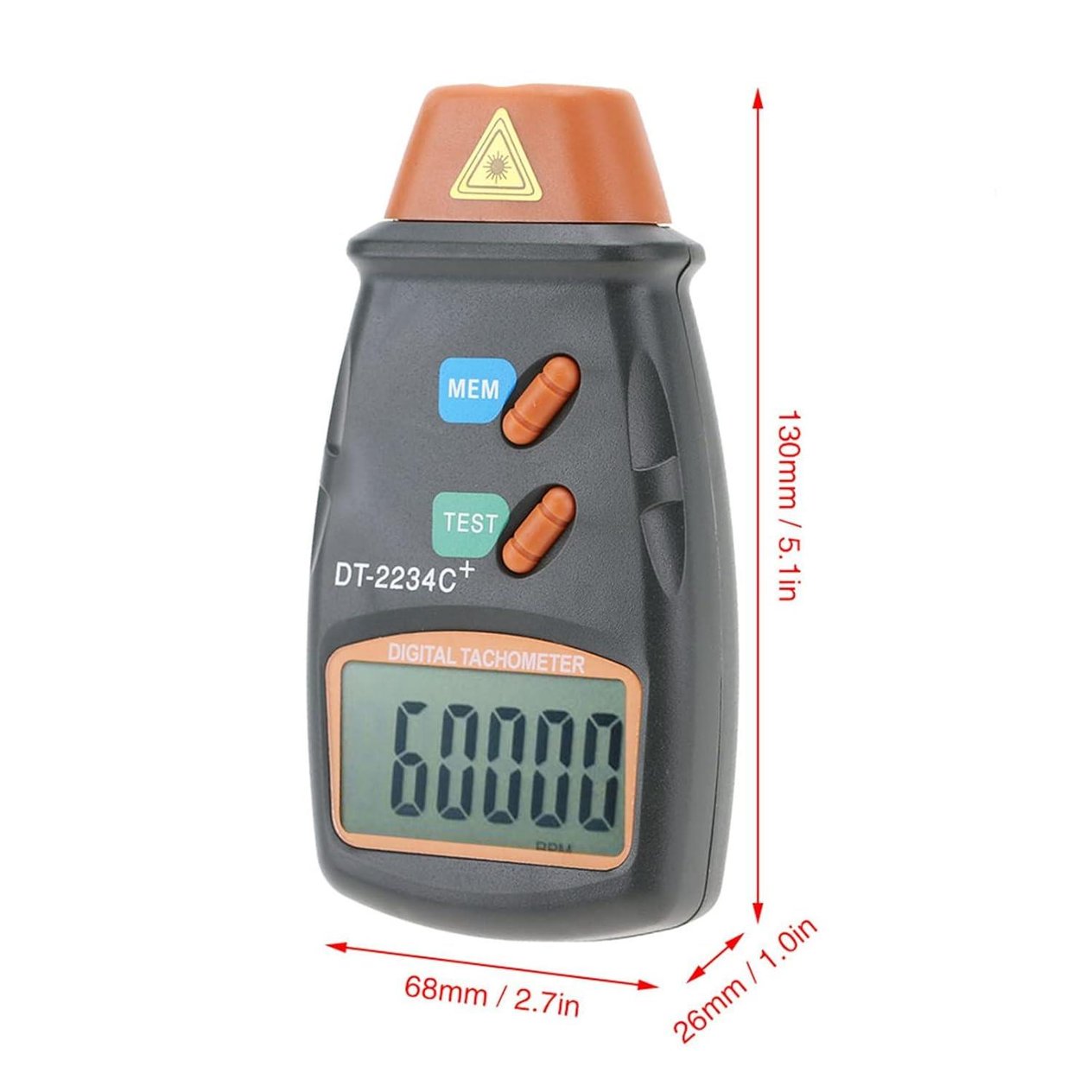 DT-2234C+ Dijital Lazer RPM Takometre Temassız Ölçüm AletiDT-2234C+ Dijital Lazer RPM Takometre Temassız Ölçüm Aleti