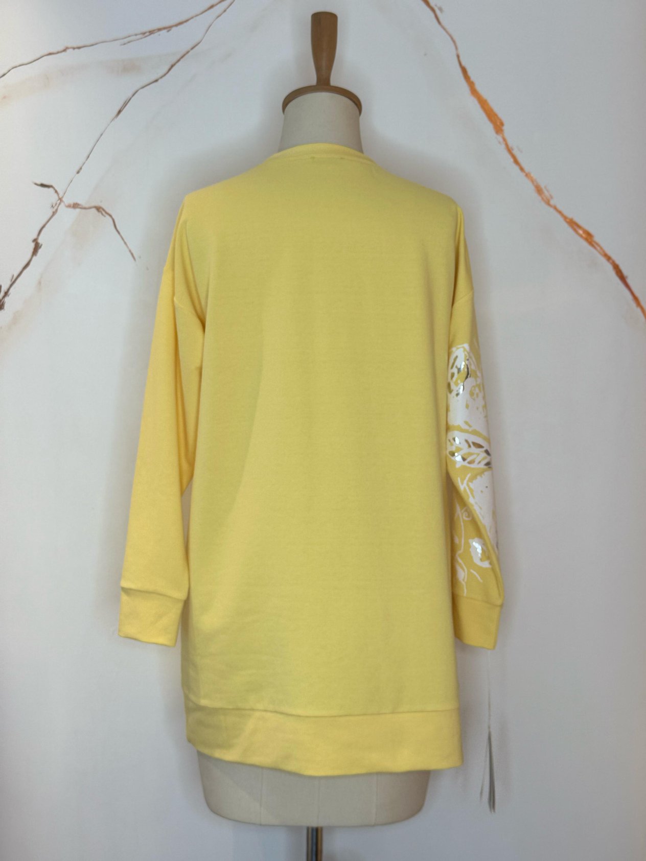 GÜMÜŞ VARAK BASKILI SWEATSHIRT