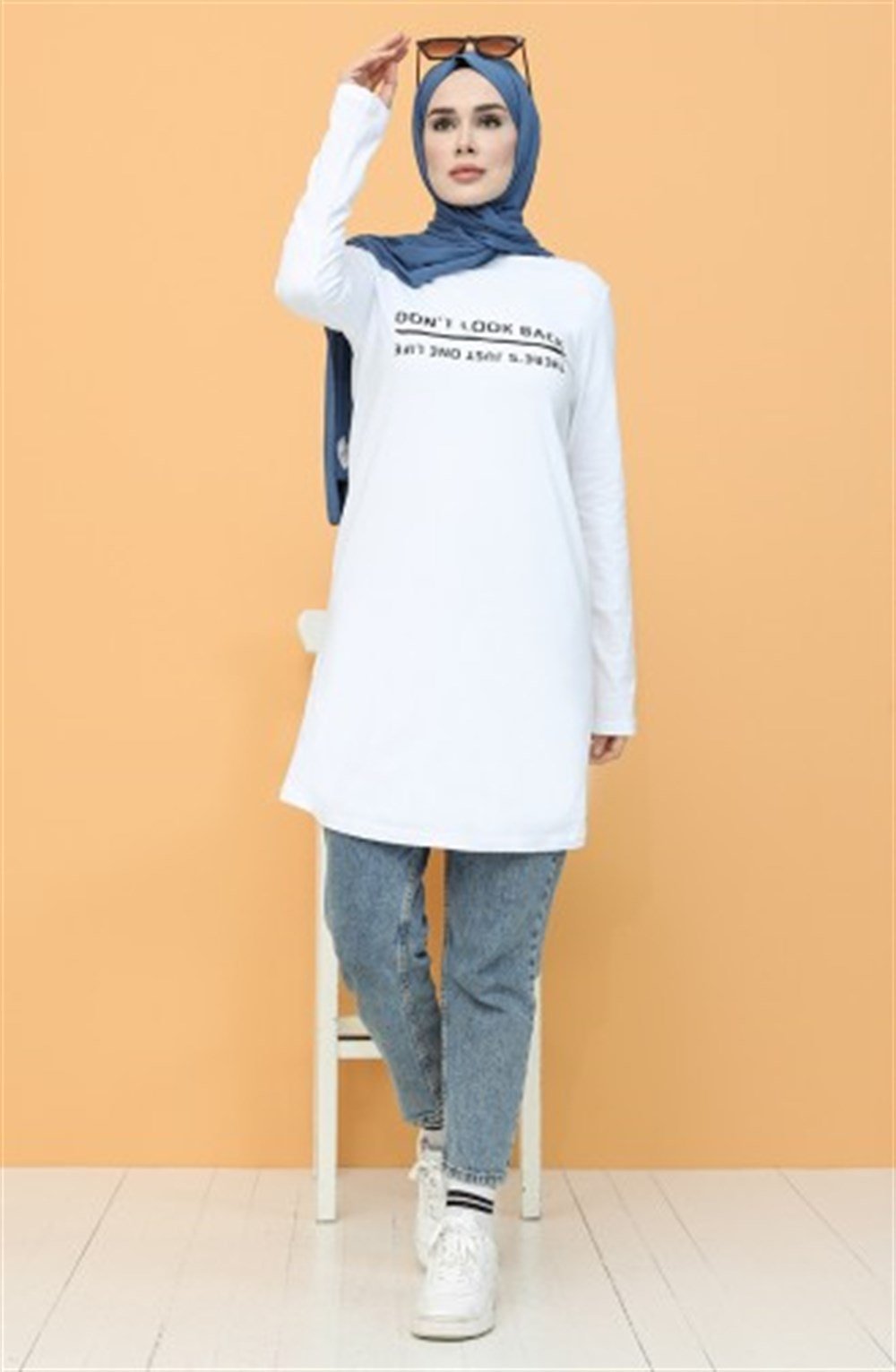 Baskılı Tunik Beyaz (6006)