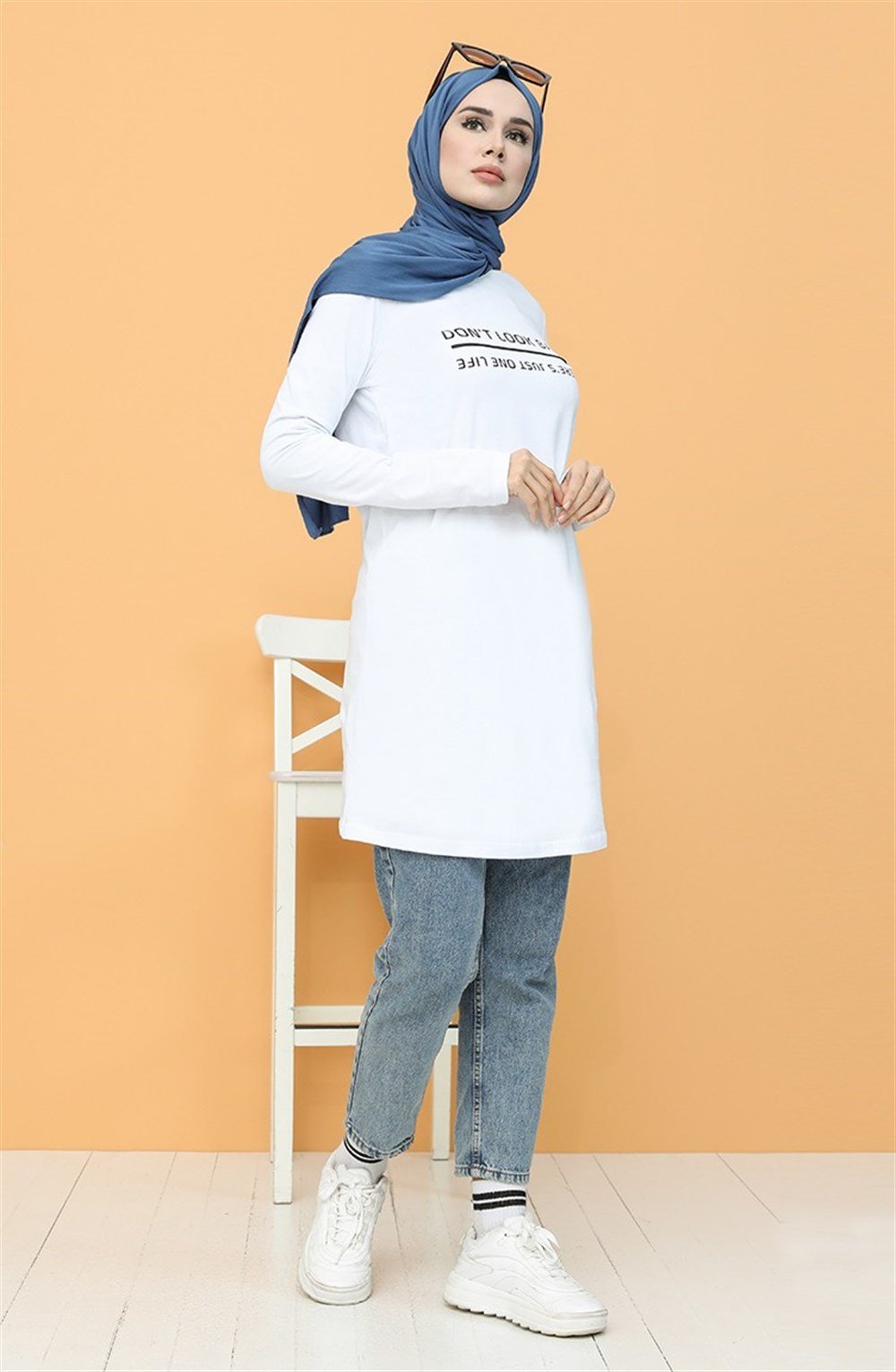Baskılı Tunik Beyaz (6006)