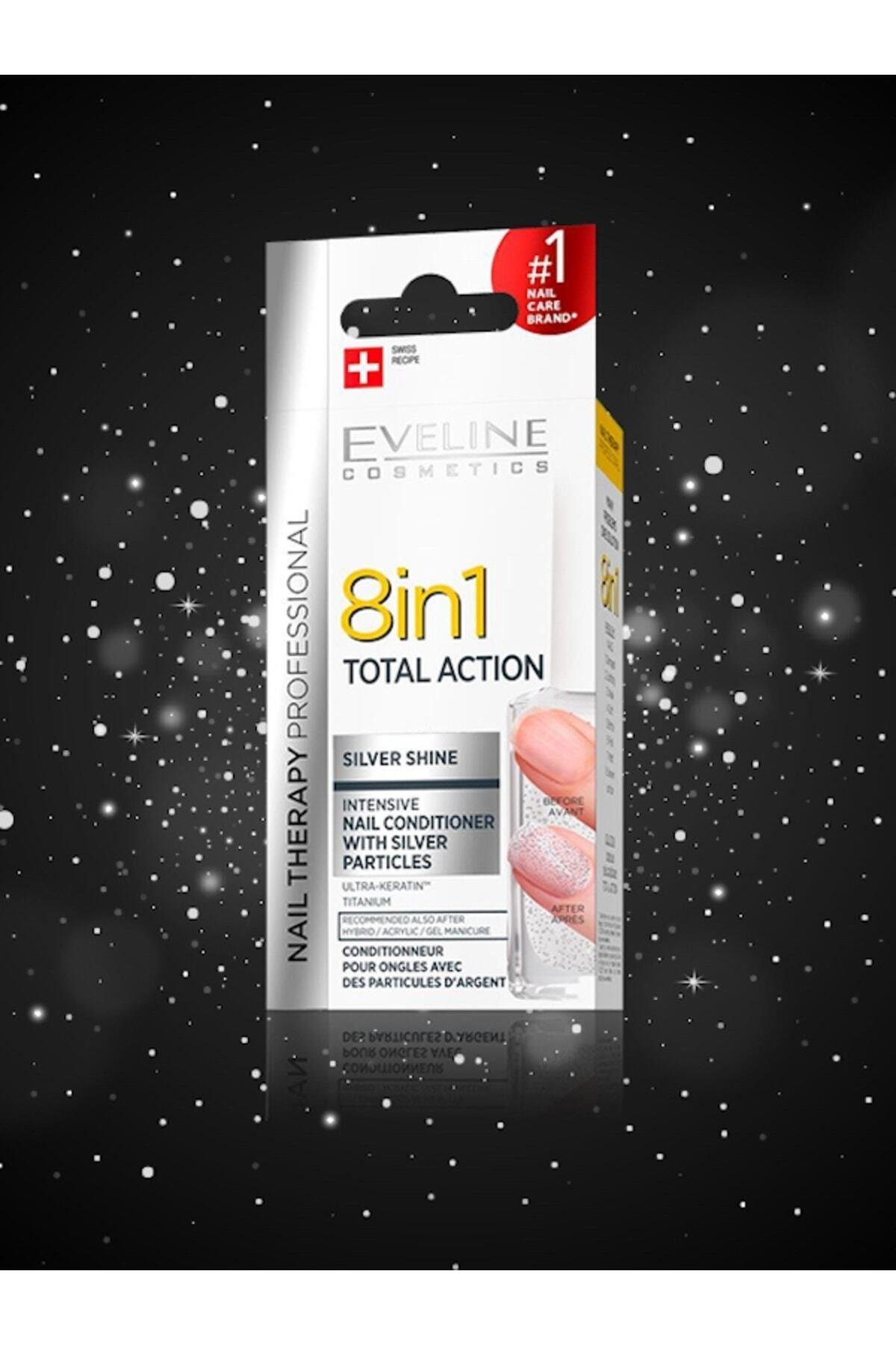 Eveline 8in1 Total Action Yoğun Tırnak Sertleştirici Silver Shine 12 ml