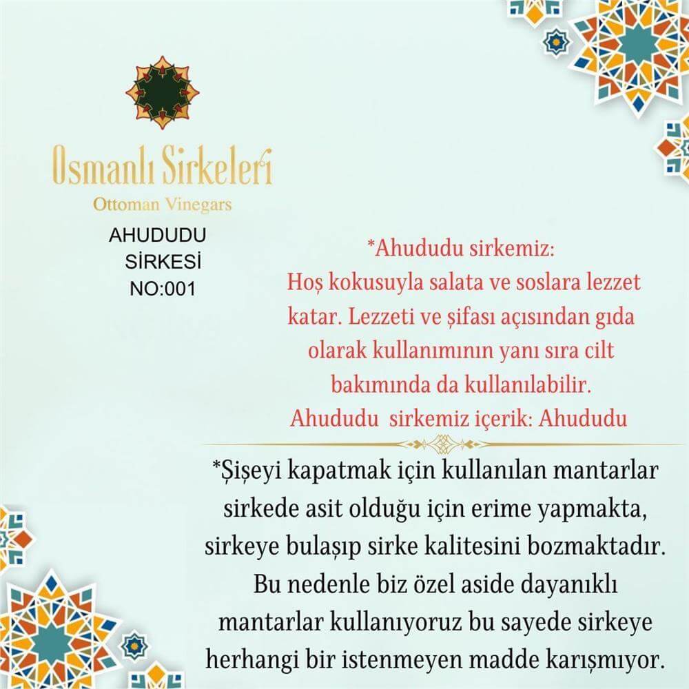 Geleneksel - 01. Ahududu Sirkesi - 500 ml