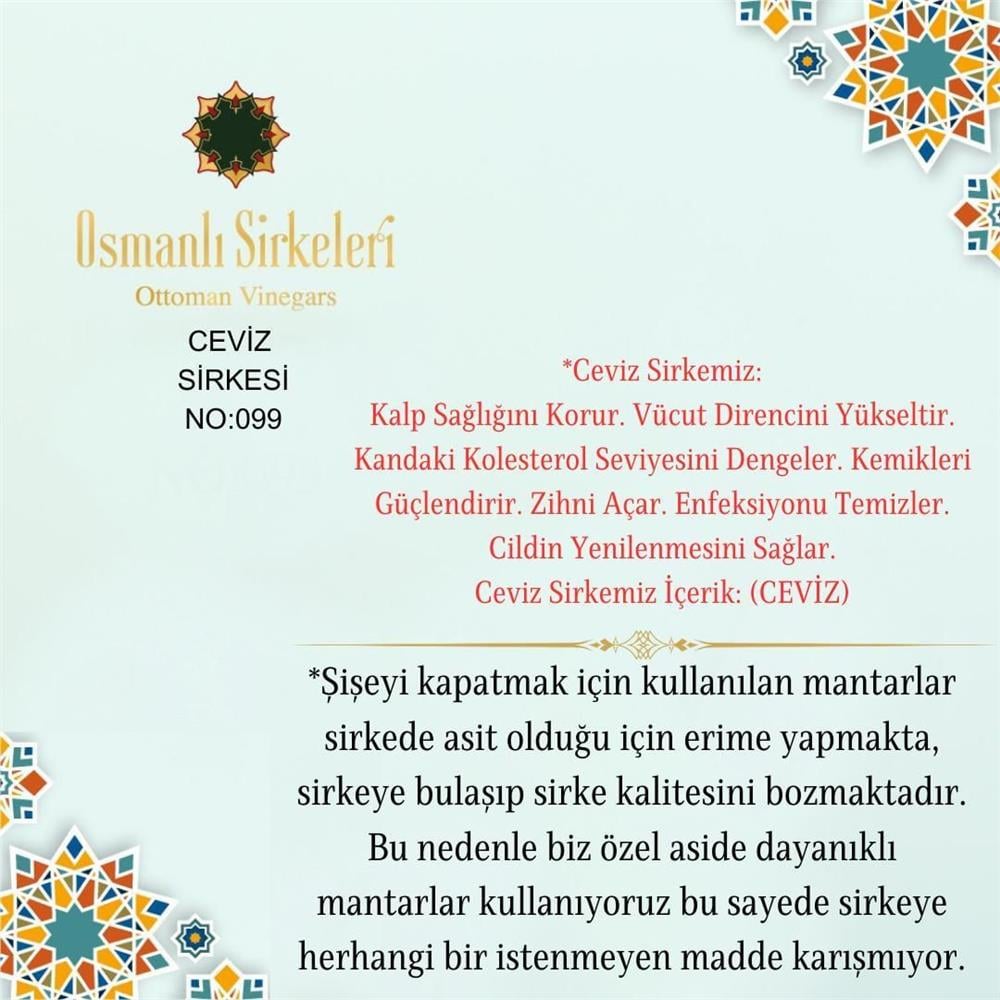 İnfüzyon - 03. Ceviz Sirkesi - 500 ml