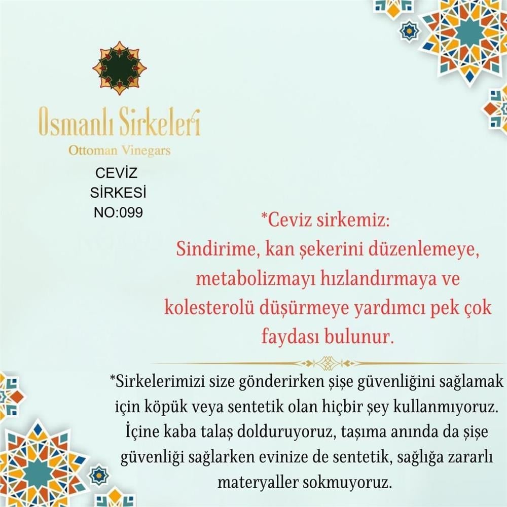 İnfüzyon - 03. Ceviz Sirkesi - 500 ml
